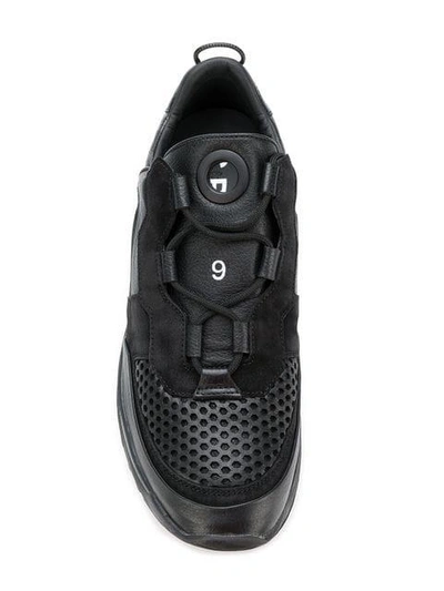 Shop Leather Crown Iconic Sneakers In Black