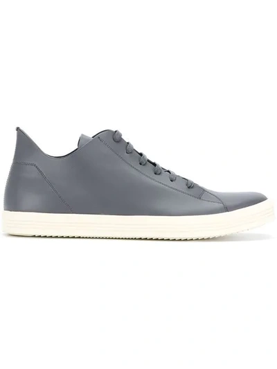 Shop Rick Owens High Ankle Lace-up Sneakers - Grey