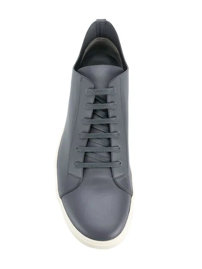 Shop Rick Owens High Ankle Lace-up Sneakers - Grey