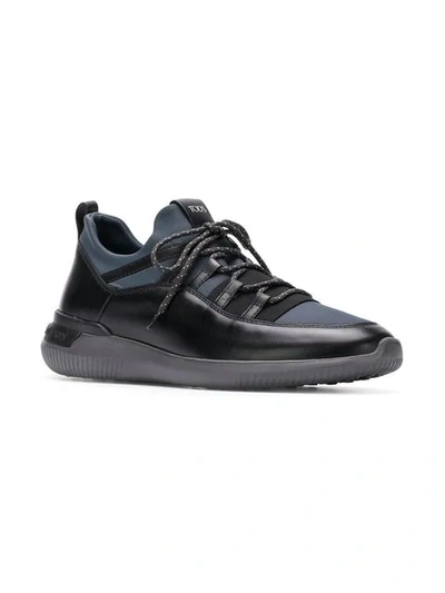 Shop Tod's Lace-up Sneakers In Black