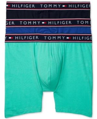 Shop Tommy Hilfiger Men's 3-pk. Cotton Stretch Boxer Briefs In Oasis
