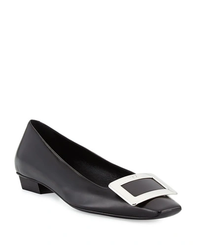 Shop Roger Vivier Belle Vivier Leather Pumps, Black