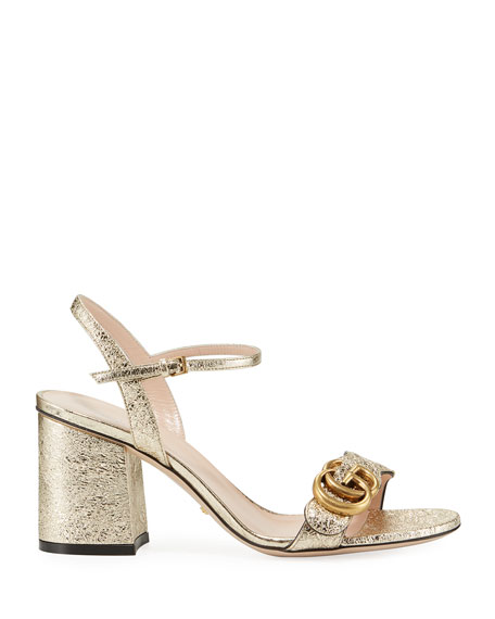 gucci marmont metallic sandals