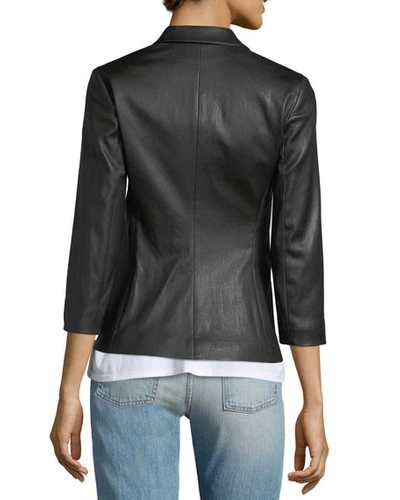 Shop The Row Nolbon Leather Jacket In Black