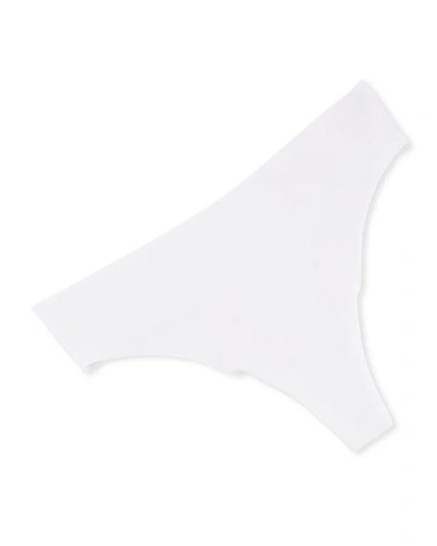 Shop Hanro Invisible Cotton Thong Underwear In White