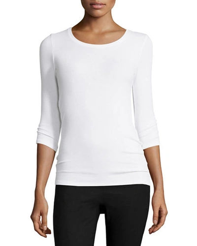 Shop Atm Anthony Thomas Melillo Jackie Knit Ballet Top In White