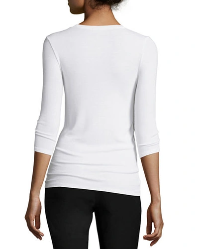 Shop Atm Anthony Thomas Melillo Jackie Knit Ballet Top In White