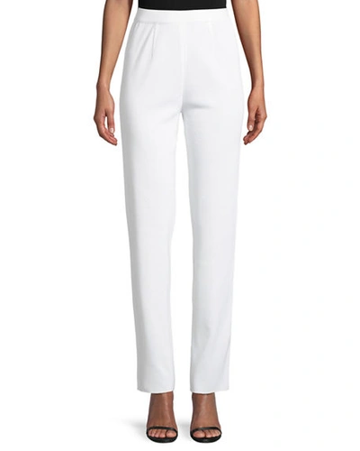 Shop Misook Plus Size Straight-leg Knit Pull-on Pants In White