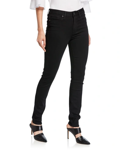 Paige Transcend Hoxton Ultra Skinny Jeans In Black Shadow
