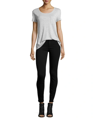 Paige Transcend Hoxton Ultra Skinny Jeans In Black Shadow
