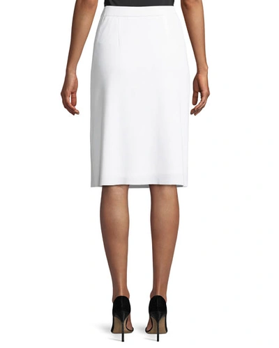 Shop Misook Lined Straight Pull-on Skirt In White