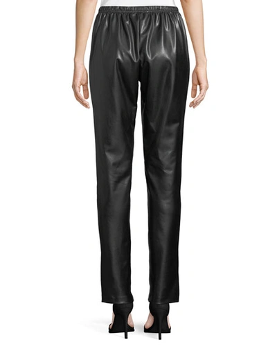 Shop Caroline Rose Bi-stretch Faux-leather Pants, Black
