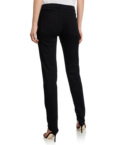 Shop Ag Prima Mid-rise Skinny Jeans In Super Black