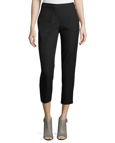 Shop Theory Thaniel Approach Cropped Slim Pants In Black