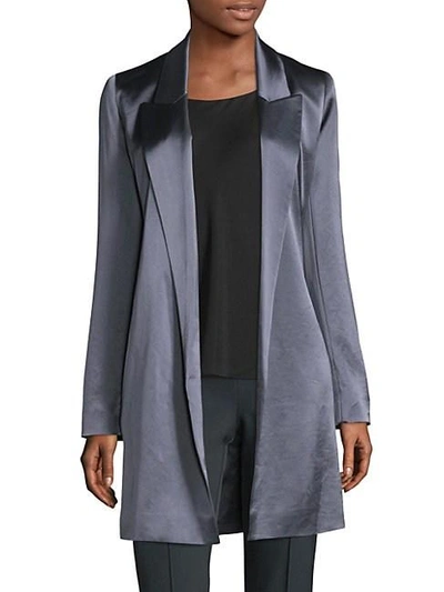 Shop Lafayette 148 Naveah Open-front Jacket In Admiral Blue