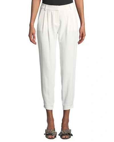 Shop Parker Morgan Mid-rise Cropped Pants In White