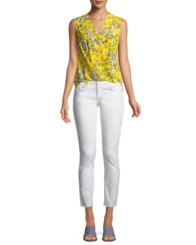 Shop Rag & Bone Dre Mid-rise Cropped Skinny Stretch-twill Jeans In White