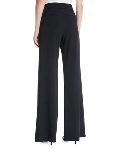 Shop Alice And Olivia Dylan High-waist Wide-leg Pants In Black