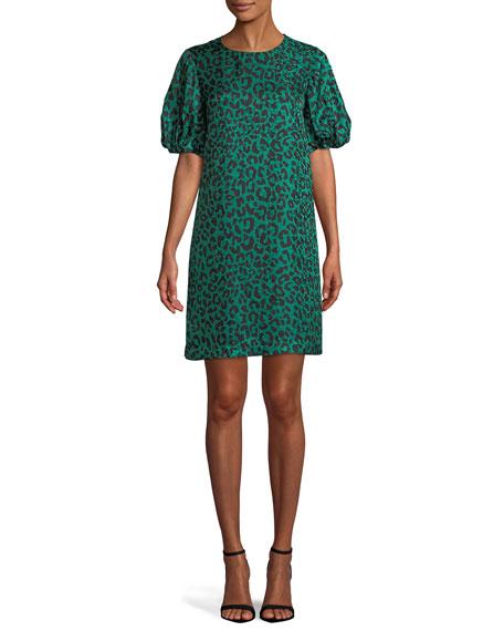 silk shift dress with sleeves