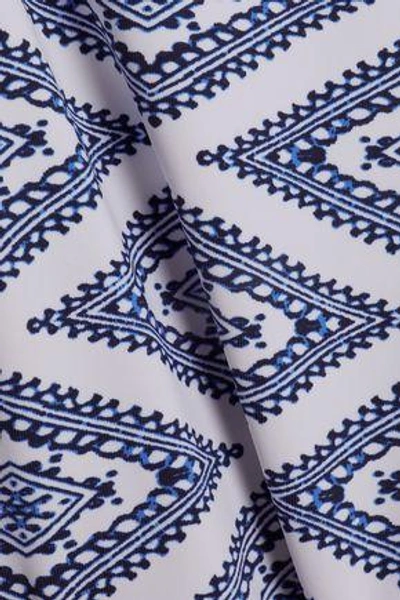Shop Tart Collections Woman Maya Cutout Printed Halterneck Swimsuit Blue
