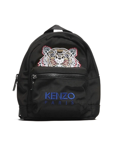 Shop Kenzo Tiger Backpack In Nero Blu