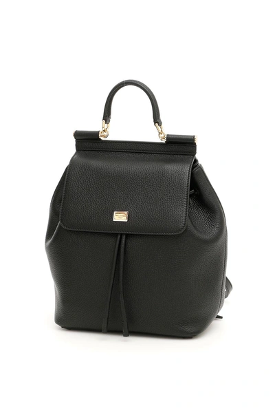 Shop Dolce & Gabbana Sicily Backpack In Neronero