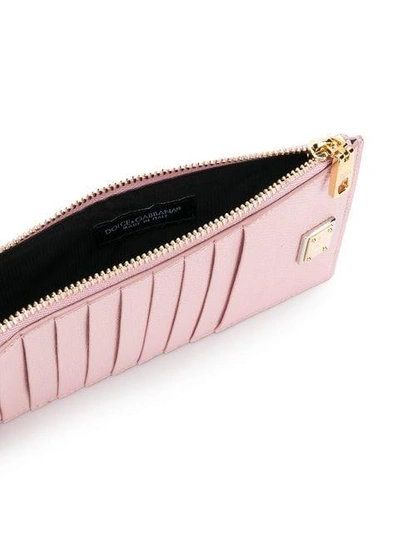 Shop Dolce & Gabbana Classic Cardholder - Pink In Pink & Purple
