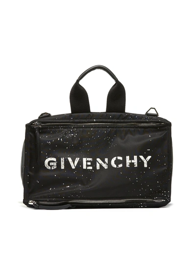 Shop Givenchy Stencil Pandora Tote In Black White
