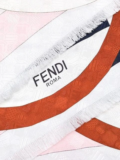 Shop Fendi F Is  Foulard Scarf In Grey