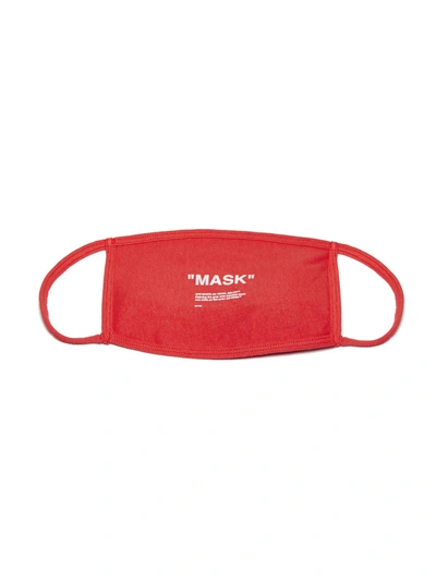 Shop Off-white Face Mask In Rosso Bianco