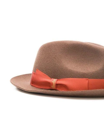 Shop Borsalino Trilby Hat - Brown