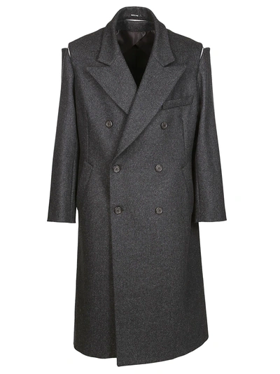 Shop Maison Margiela Oversized Coat In Dark Grey