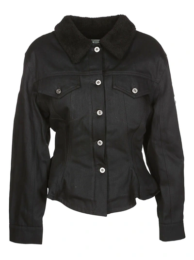 Shop Off-white Oversized Denim Jacket In Black