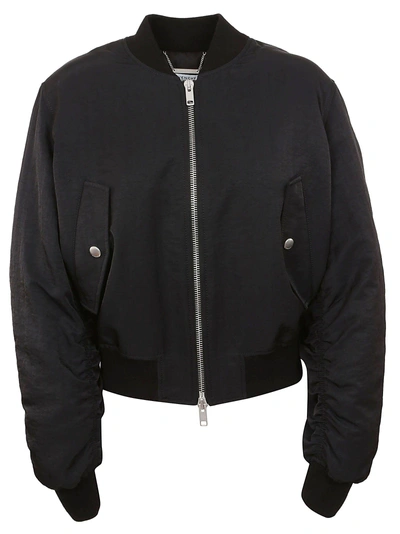 Shop Givenchy Perforated Detail Bomber In Black