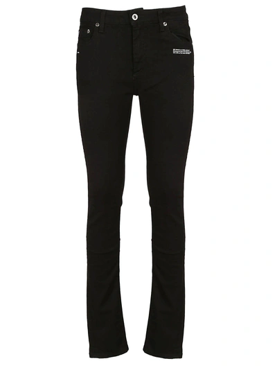 Shop Off-white Fitted Jeans In Black