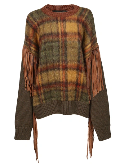 Shop Dsquared2 Loose Checked Sweater In Fantasia