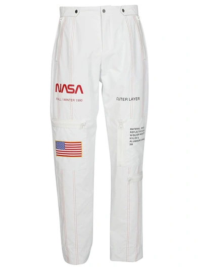 Shop Heron Preston Nasa Tech Trousers In White
