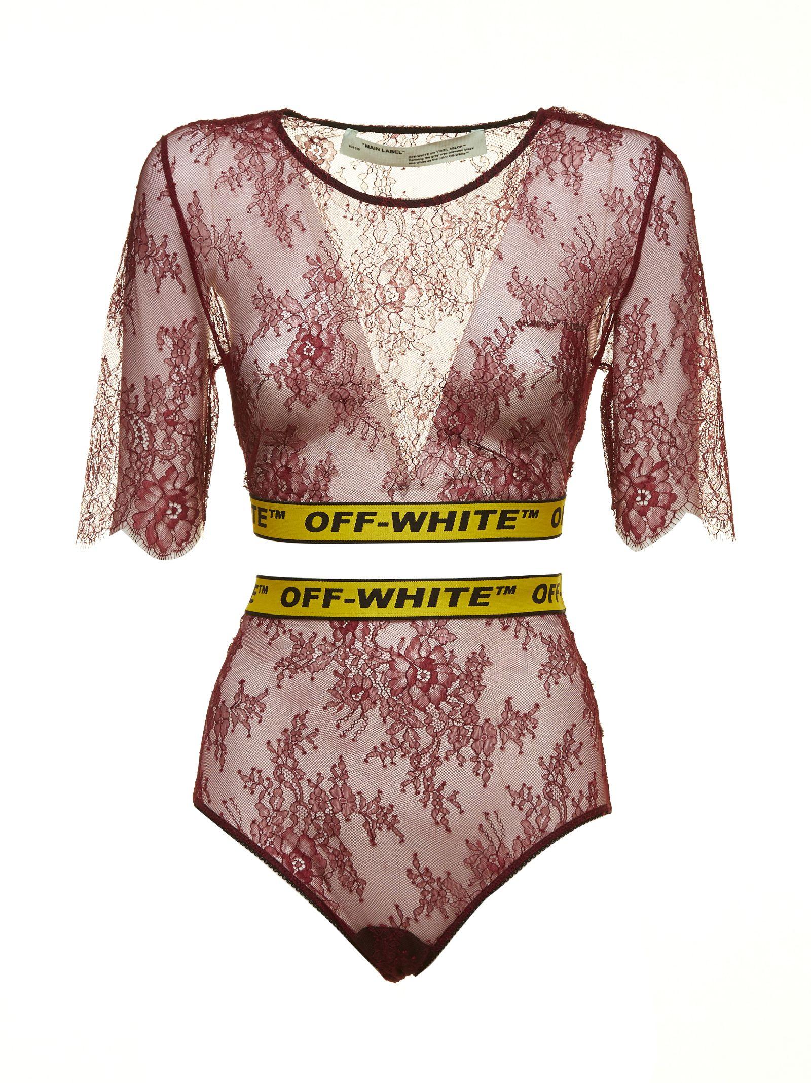 off white lace two piece set