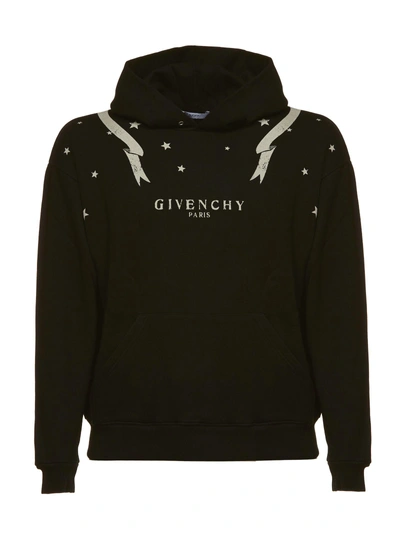 Shop Givenchy Gemini Zodiac Print Hoodie In Black/beige