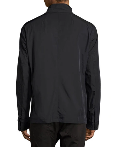 Shop Theory Yost Stand Collar Jacket In Ink