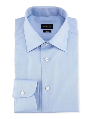 Shop Ermenegildo Zegna Men's Trofeo Regular-fit Dress Shirt In Blue