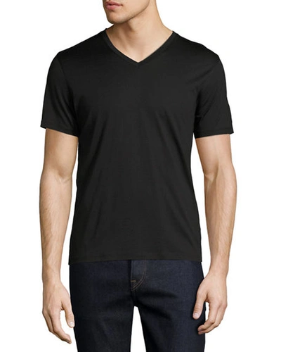 Shop Theory New Clay Plaito V-neck T-shirt In Black