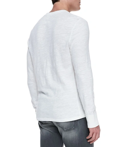Shop Rag & Bone Men's Standard Issue Slub-knit Basic Henley In White