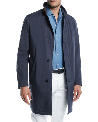 Shop Loro Piana Men's Sebring Windmate Jacket In Blue
