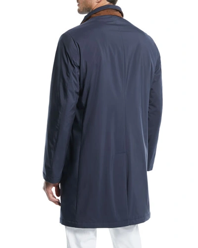 Shop Loro Piana Men's Sebring Windmate Jacket In Blue