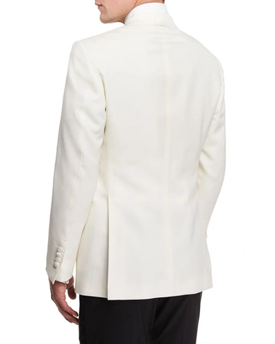 Tom Ford Shelton Base Wool-mohair Cardigan Dinner Jacket In White ...