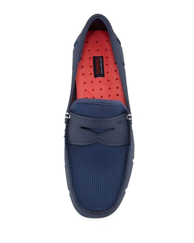 Shop Swims Mesh And Rubber Penny Loafer, Navy