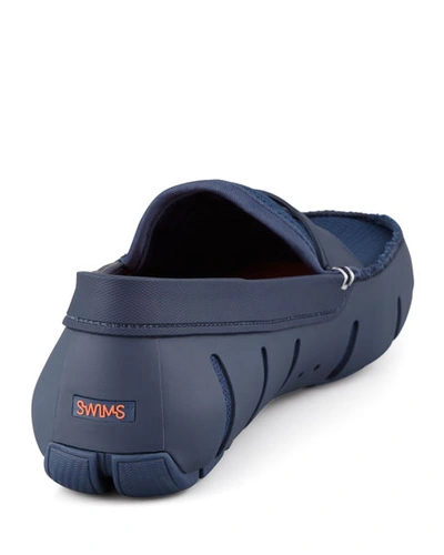 Swims Mesh And Rubber Penny Loafer, Navy In Navy