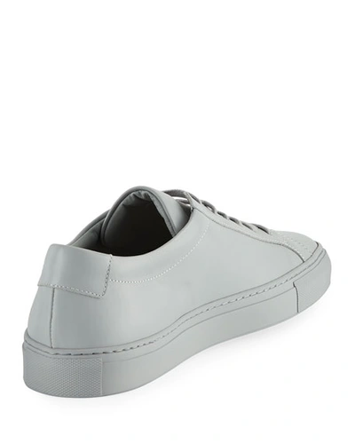 Shop Common Projects Men's Achilles Leather Low-top Sneakers In Gray