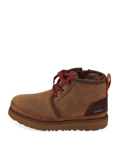 Shop Ugg Neumel Ii Waterproof Lace-up Boots, Toddler In Brown